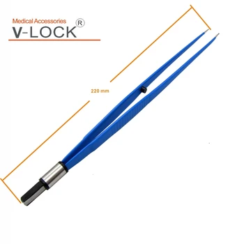 2023 V-LOCK Bipoliniu Forcep,IEC Tiesiai pincetai L: 220mm ,patarimas 0,7 mm
