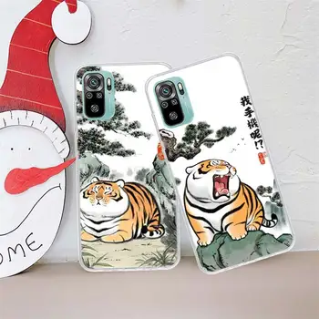 Animacinių filmų Riebalų Tigras Telefoną Atveju Xiaomi Redmi 12 12C 10 9 Pagrindinis 8 7 6 10C, 10A 9A 9C 9T 8A 7A 6A S2 K60 K20 K30 K40 Pro 
