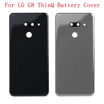 Atgal Baterijos Dangtelis Galinių Durų apdailos Būsto Atveju, LG G8 ThinQ LMG820U Baterijos Dangtelį Objektyvo Rėmas Pakeitimo Dalis