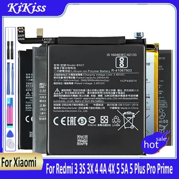 Baterija Xiaomi Redmi 3 3 3 VNT., 4 4A 4X 5, 5A 5 Plus Pro Prime Baterija BM47 BM4A BN30 BN34 BN35 BN40 BN42 BN44 bn 30 34 35 40 44