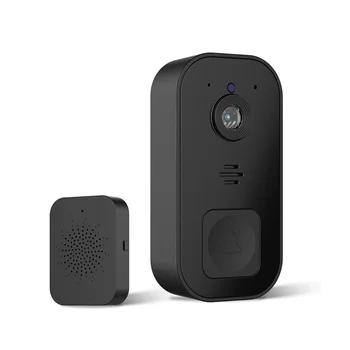 Belaidžio Vaizdo Doorbell Kamera Doorbell Smart Doorbell Lengvas Montavimas Paramos 2.4 G Wifi Black