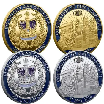 Britų Karalius Karolis III karūnavimo monetų Karalius Karolis III Karūnavimo Monetos didžiosios Britanijos Karalius UK Royal Iššūkis, Monetų, Suvenyrų Dovanos