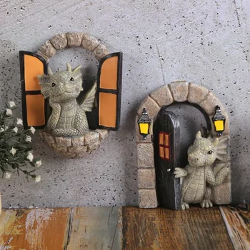 Dragon dervos rankdarbių apdaila langų dragon kabinti apdaila durų dragon sodo puošmena namų dekoro priedai