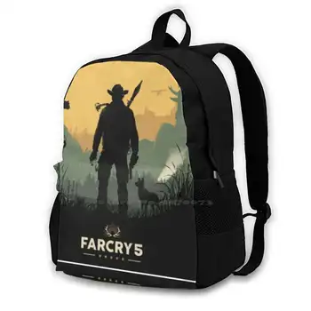 Far Cry 5 Krepšys, Kuprinė, Vyrų, Moterų, Mergaičių, Paauglių Juoda Toli Far Cry 5 Žaidimo, Vaizdo Žaidimai Farcry 5 Fc5 Žaidimas Garbinti