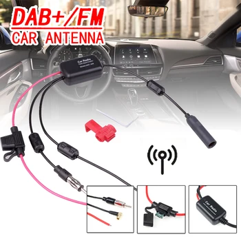 KEBIDUMEI Universalus DAB+Automobilio garso sistemos, Antenos, Antenos Splitter Kabelis, Adapteris, Radijo Signalo Stiprintuvas Antenos Signalo Stiprintuvas FM/AM Rinkinys