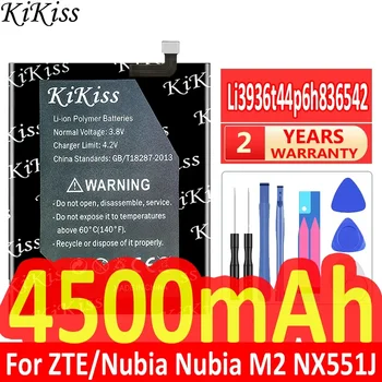 KiKiss Galinga Baterija Li3936t44p6h836542 4500mAh Už ZTE/Nubija M2 Dual SIM NubiaM2 Dual SIM TD-LTE NX551J 5.5