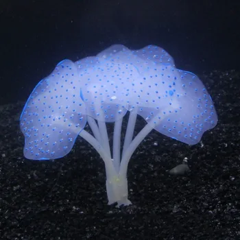 Liuminescencinės Silikono Dirbtinio Žuvų Bakas Akvariumas Koralų Augalų Ornamentais Augintiniai Povandeninis Dekoro su Stipriais siurbtuko