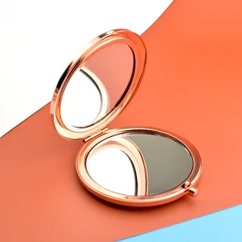 Mini Pocket Makiažo Veidrodis Kosmetikos Kompaktiškas Nešiojamasis Dual Šonai Nerūdijančio Plieno Kosmetikos Makiažo Veidrodėliai Palaima Gimtadienio Dovana