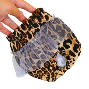 Moteriškos Kelnaitės Šunims Mergina Menstruacijų Reikmenys Ir Drabužiai, Higienos, Aprangos Mados Leopardo Dizaino Nėrinių Pagal Dėvėti Produktus