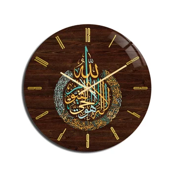 Musulmonų Eid Kambarį Laikrodis ant Sienos Akrilo Derliaus Apvalūs Laikrodžiai Dekoro Namai, Miegamojo Meno Lengva Skaityti, Žiūrėti