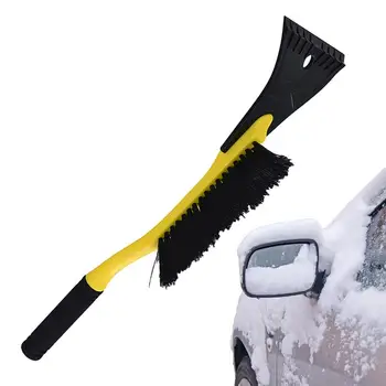 nešiojamų automobilių ledo grandiklis Sniego kastuvas teptuku Ilgai tvarkomi automobilių teptuku Sniego kastuvas su teptuku prekinis, galinis stiklo apsaugos nuo apledėjimo švarus grandiklis įrankis