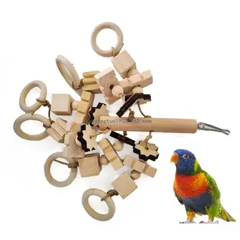 Paukščių Kramtyti Žaislas Papūga Narve Multi Formos Blokus Paukštis Papūga Mažoms ir Papūgos, Paukščiai
