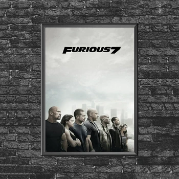 Pašėlęs 7 - Fast & Furious Filmo Plakatas Sienų Tapybos Namų Puošmena (Be Rėmelio)