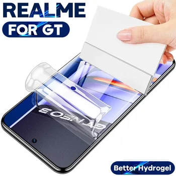 Pilnas draudimas Ekrano apsaugos Realme GT Neo 3 2 9 8 7 6 GT 2 Pro Screen Protector Hidrogelio Filmas Realme 9i 8i Q3s C21 X2 XT
