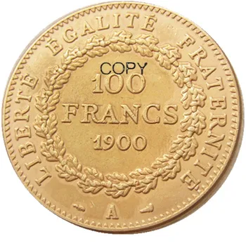 Prancūzija 1900A 100 Frankų Trečiosios Respublikos Auksą, Padengtą Kopijuoti Monetos