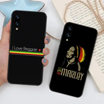 Reggae Marley Mobiliojo ryšio Telefoną Atveju Huawei Mate 40 30 20 10 Pro Lite Nova 9 8 5T Y7p Y7 Juoda Minkštas Telefono Dangtelį Funda