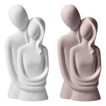 Romantiška Prasminga Skulptūra Derva, Abstraktus Paveikslas Statula Ornamentu Hugging Pora Skulptūra, Miegamojo Biurų Desktop