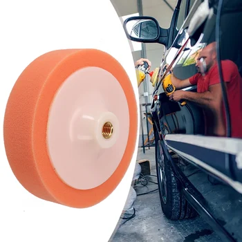 Sponge Poliravimo Kempinė Pagalvėlių, Modelis 6\\\'\\\' 150mm Galvos Trinkelėmis Orange Poliravimas Automobilių Automobilių Reikmenys Naujausias