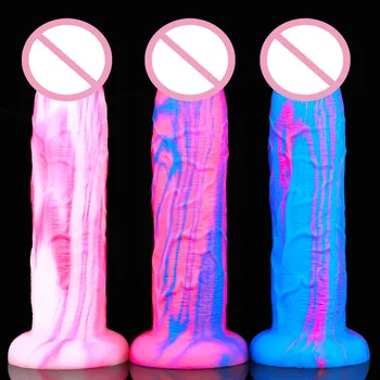 Suaugusiųjų sekso Žaislų, Vibratorių 18 Analinis Kaištis Spalvinga Žėrintis Moterų Įrankiai Buttplugs Sexshop Dildo Varpos Pūlingas Masturbator Dildlo Makšties