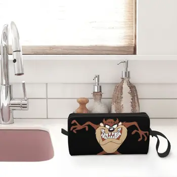 Tasmanijos Velnias Didelis Makiažas Maišelį Užtrauktukas Maišelis Kelionės Kosmetinės Taz Animacinių filmų Nešiojamų tualetinių reikmenų Krepšys Unisex