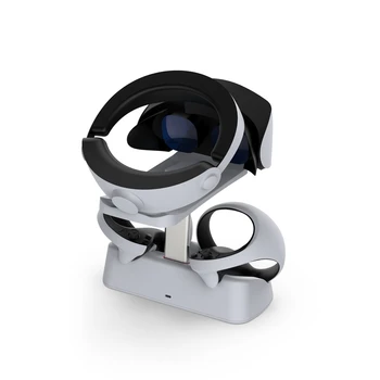 Už PS5 VR2 rankena įkrovimo bazės PS VR2 gamepad įkroviklį su saugojimo akinius stendas
