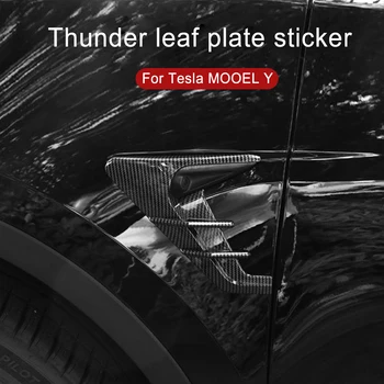Už Tesla Model 3 /Y 2021 Kamera Automobilio Šonai Pusės Sparno Skydelio Dangtelį Spoileris Dulkių Dangtelį Apdailos Keitimo, Automobilių Priedai