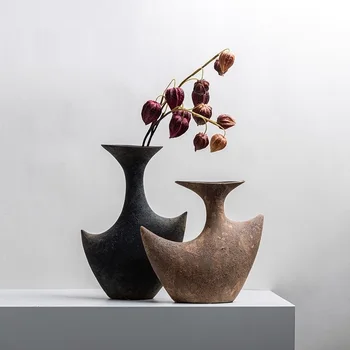 Vintage stiliaus keramikos namų minimalistinio vaza keramika villa kambarį high-end apdaila