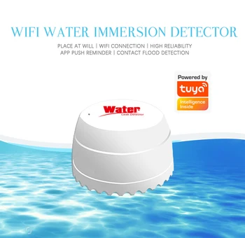 WiFi TUYA Vandens Nuotėkio Detektorius Potvynių Jutiklis Vandens Bakas Pilnas Vandens Jungtis Signalizacijos Smart Gyvenimo APP Nuotolinio Stebėjimo Apsaugos