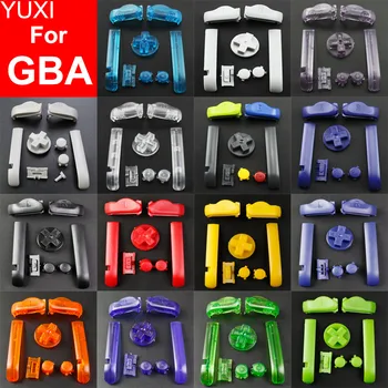 YUXI 1Set Už Gameboy Advance GBA Konsolės Pakeitimo Įvairių Spalvų Mygtukus Klaviatūros L R A B D Pagalvėlės Power ON OFF Mygtukus